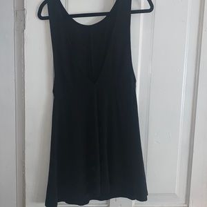 Black plunge dress
